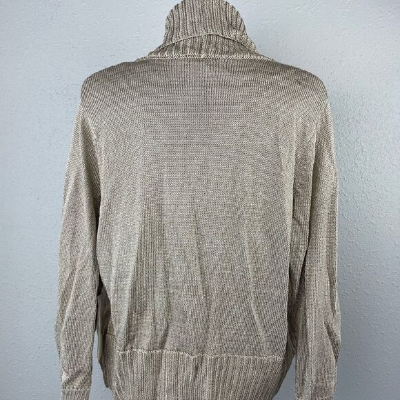 NWT Kenneth Cole Womens Gold Cardigan Sweater Size L - Picture 4 of 8